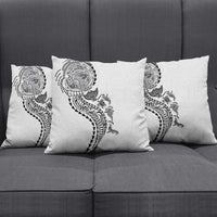 Hawaiian Kakau Tribal Sea Animals Tattoos Pillow Cover White Color LT03 - Polynesian Pride