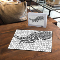 Hawaiian Kakau Tribal Sea Animals Tattoos Puzzle White Color LT03 - Polynesian Pride