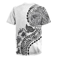 Hawaiian Kakau Tribal Sea Animals Tattoos Rugby Jersey White Color LT03 - Polynesian Pride
