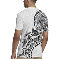 Hawaiian Kakau Tribal Sea Animals Tattoos Rugby Jersey White Color LT03 - Polynesian Pride