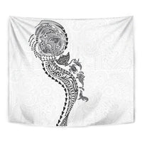 Hawaiian Kakau Tribal Sea Animals Tattoos Tapestry White Color LT03 - Polynesian Pride