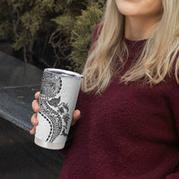 Hawaiian Kakau Tribal Sea Animals Tattoos Tumbler Cup White Color LT03 - Polynesian Pride