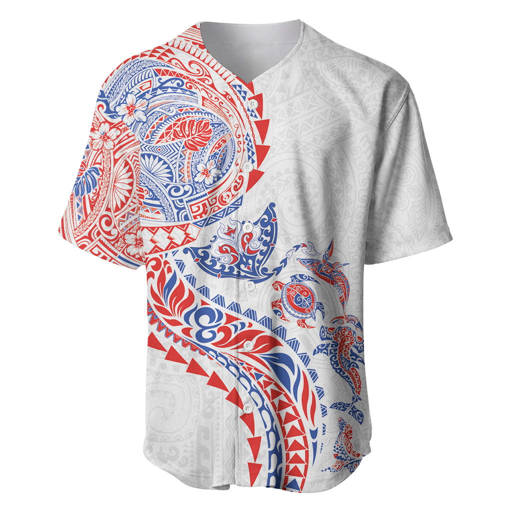 Hawaiian Kakau Tribal Sea Animals Tattoos Baseball Jersey Hawaii Flag Color Inspired