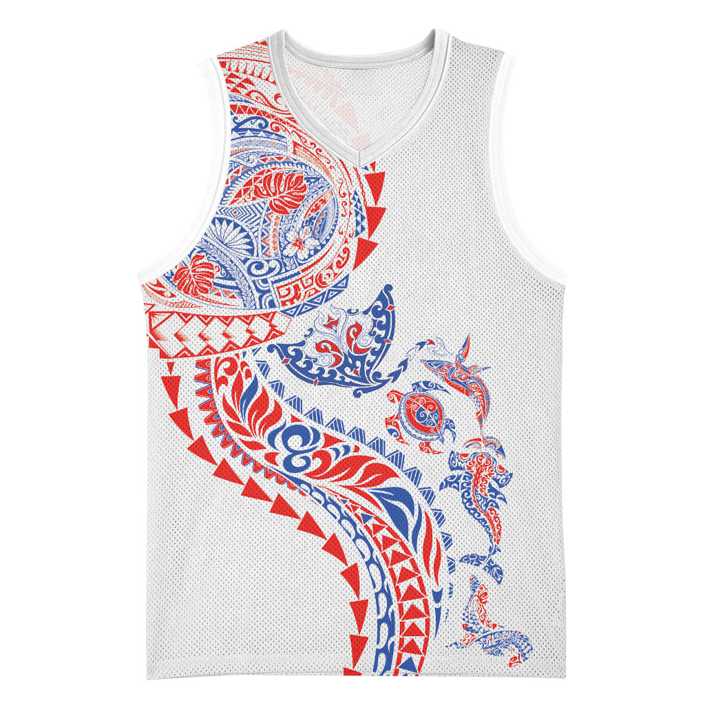 Hawaiian Kakau Tribal Sea Animals Tattoos Basketball Jersey Hawaii Flag Color Inspired