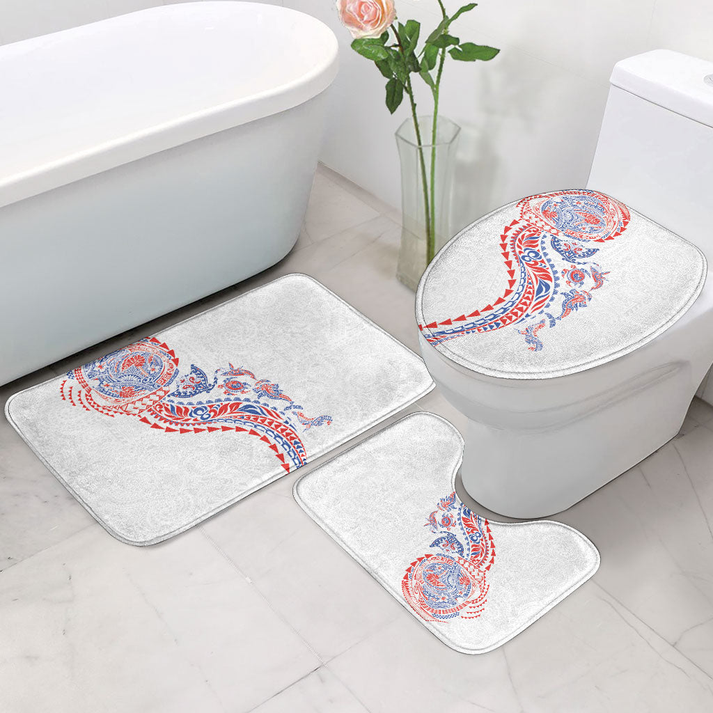 Hawaiian Kakau Tribal Sea Animals Tattoos Bathroom Set Hawaii Flag Color Inspired