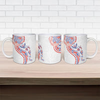 Hawaiian Kakau Tribal Sea Animals Tattoos Ceramic Mug Hawaii Flag Color Inspired LT03 - Polynesian Pride