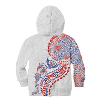 Hawaiian Kakau Tribal Sea Animals Tattoos Kid Hoodie Hawaii Flag Color Inspired