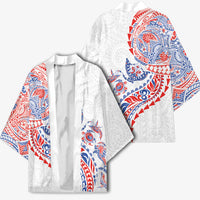Hawaiian Kakau Tribal Sea Animals Tattoos Kimono Hawaii Flag Color Inspired LT03 - Polynesian Pride