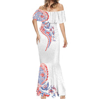 Hawaiian Kakau Tribal Sea Animals Tattoos Mermaid Dress Hawaii Flag Color Inspired