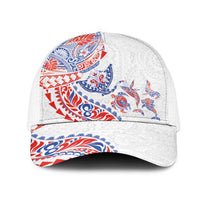 Hawaiian Kakau Tribal Sea Animals Tattoos Mesh Trucker Cap Hawaii Flag Color Inspired LT03 One Size White Multicolor - Polynesian Pride