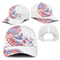 Hawaiian Kakau Tribal Sea Animals Tattoos Mesh Trucker Cap Hawaii Flag Color Inspired LT03 - Polynesian Pride