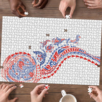 Hawaiian Kakau Tribal Sea Animals Tattoos Puzzle Hawaii Flag Color Inspired LT03 - Polynesian Pride