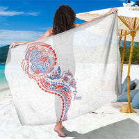 Hawaiian Kakau Tribal Sea Animals Tattoos Sarong Hawaii Flag Color Inspired LT03 One Size 44 x 66 inches Multicolor - Polynesian Pride