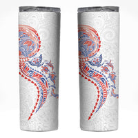 Hawaiian Kakau Tribal Sea Animals Tattoos Skinny Tumbler Hawaii Flag Color Inspired