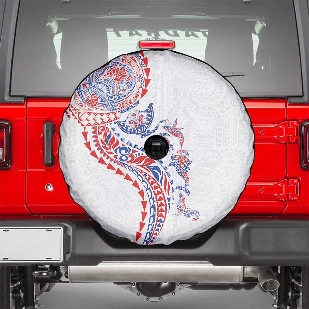 Hawaiian Kakau Tribal Sea Animals Tattoos Spare Tire Cover Hawaii Flag Color Inspired
