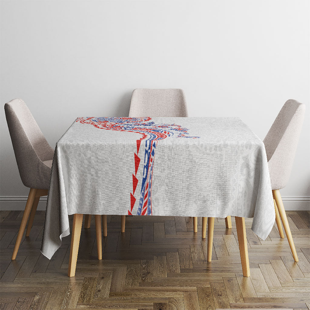 Hawaiian Kakau Tribal Sea Animals Tattoos Tablecloth Hawaii Flag Color Inspired