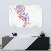 Hawaiian Kakau Tribal Sea Animals Tattoos Tapestry Hawaii Flag Color Inspired LT03 - Polynesian Pride