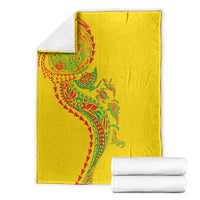 Hawaiian Kakau Tribal Sea Animals Tattoos Blanket Kanaka Maoli Flag Color Inspired