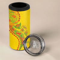 Hawaiian Kakau Tribal Sea Animals Tattoos 4 in 1 Can Cooler Tumbler Kanaka Maoli Flag Color Inspired
