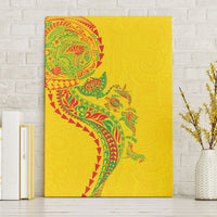 Hawaiian Kakau Tribal Sea Animals Tattoos Canvas Wall Art Kanaka Maoli Flag Color Inspired