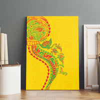 Hawaiian Kakau Tribal Sea Animals Tattoos Canvas Wall Art Kanaka Maoli Flag Color Inspired