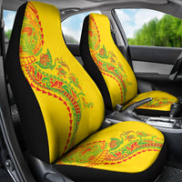 Hawaiian Kakau Tribal Sea Animals Tattoos Car Seat Cover Kanaka Maoli Flag Color Inspired