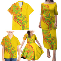 Hawaiian Kakau Tribal Sea Animals Tattoos Family Matching Puletasi and Hawaiian Shirt Kanaka Maoli Flag Color Inspired
