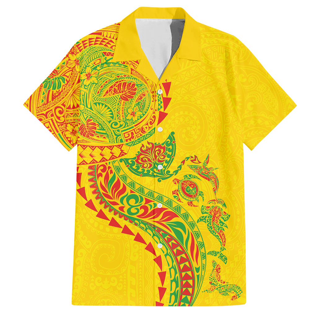Hawaiian Kakau Tribal Sea Animals Tattoos Hawaiian Shirt Kanaka Maoli Flag Color Inspired