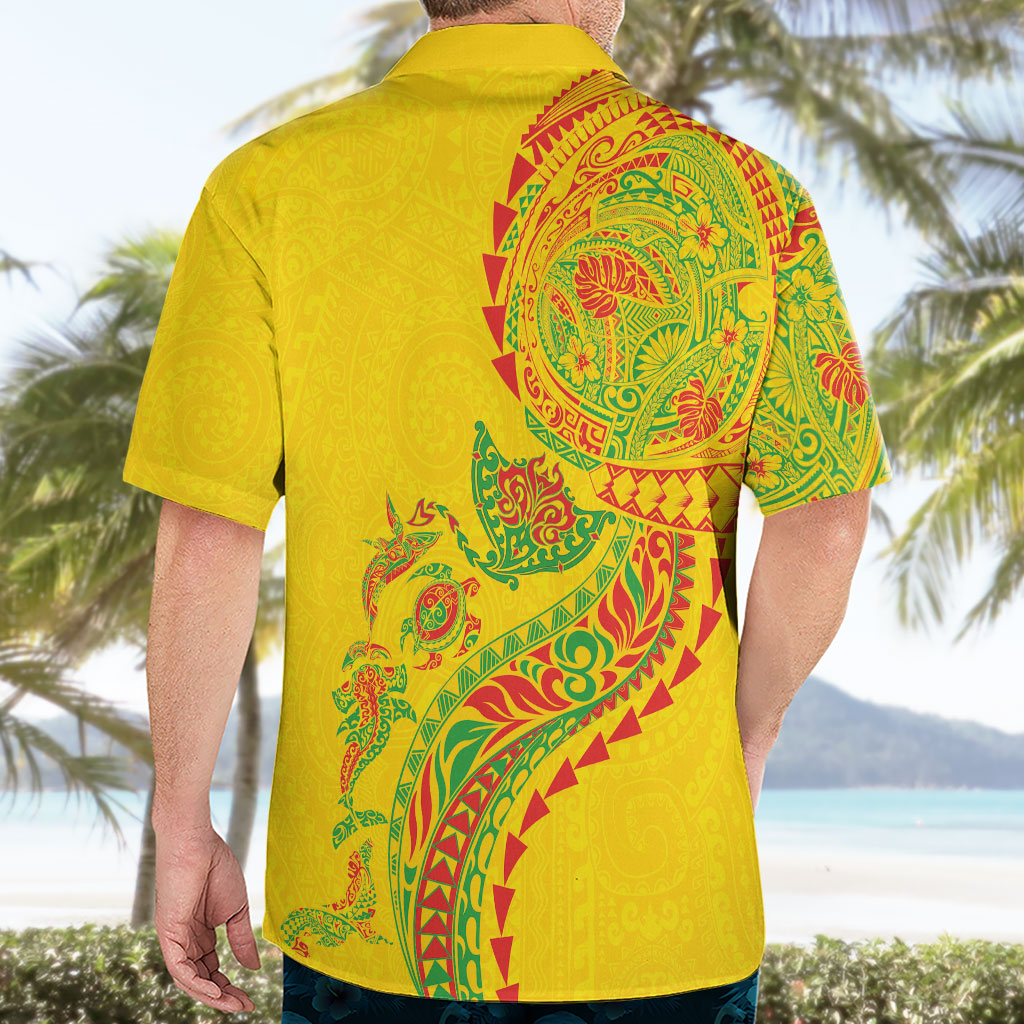Hawaiian Kakau Tribal Sea Animals Tattoos Hawaiian Shirt Kanaka Maoli Flag Color Inspired