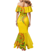 Hawaiian Kakau Tribal Sea Animals Tattoos Mermaid Dress Kanaka Maoli Flag Color Inspired
