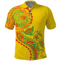 Hawaiian Kakau Tribal Sea Animals Tattoos Polo Shirt Kanaka Maoli Flag Color Inspired