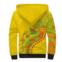 Hawaiian Kakau Tribal Sea Animals Tattoos Sherpa Hoodie Kanaka Maoli Flag Color Inspired
