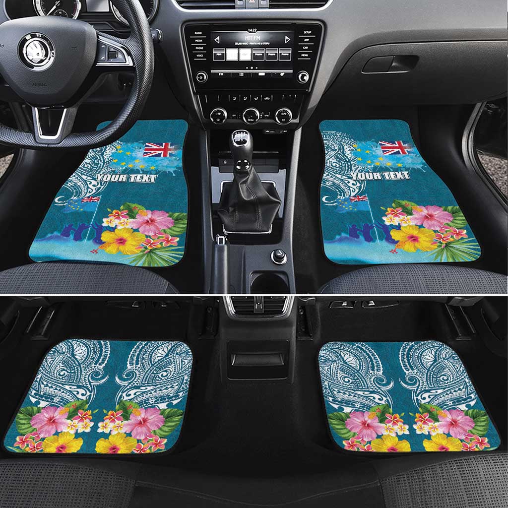 Personalised Tuvalu Independence Day Car Mats Tuvaluan Tribal Flag Style