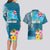 Personalised Tuvalu Independence Day Couples Matching Long Sleeve Bodycon Dress and Hawaiian Shirt Tuvaluan Tribal Flag Style