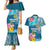 Personalised Tuvalu Independence Day Couples Matching Mermaid Dress and Hawaiian Shirt Tuvaluan Tribal Flag Style