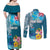 Personalised Tuvalu Independence Day Couples Matching Off Shoulder Maxi Dress and Long Sleeve Button Shirt Tuvaluan Tribal Flag Style