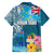 Personalised Tuvalu Independence Day Family Matching Off The Shoulder Long Sleeve Dress and Hawaiian Shirt Tuvaluan Tribal Flag Style