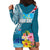 Personalised Tuvalu Independence Day Hoodie Dress Tuvaluan Tribal Flag Style