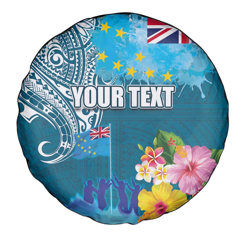 Personalised Tuvalu Independence Day Spare Tire Cover Tuvaluan Tribal Flag Style LT03 - Polynesian Pride