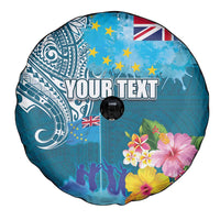 Personalised Tuvalu Independence Day Spare Tire Cover Tuvaluan Tribal Flag Style LT03 - Polynesian Pride