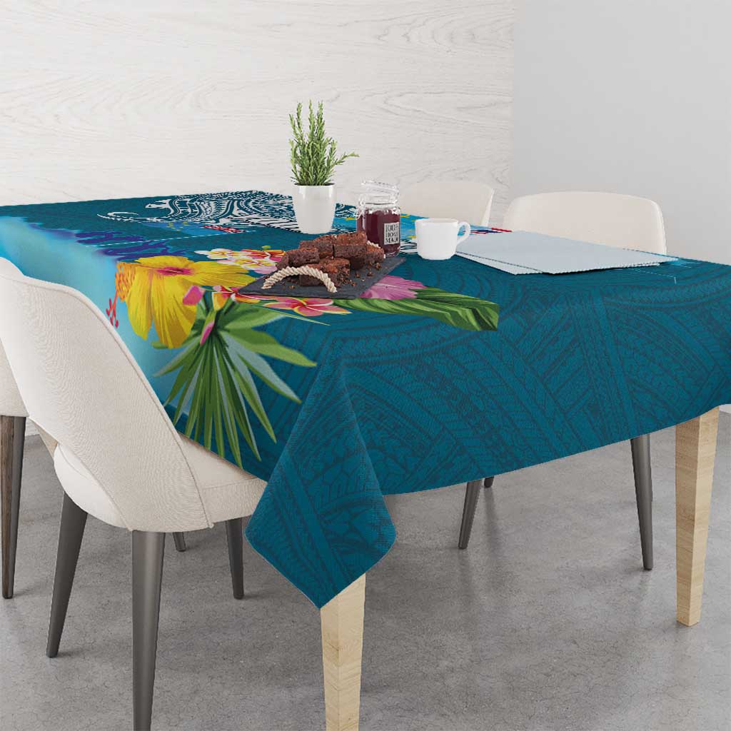 Personalised Tuvalu Independence Day Tablecloth Tuvaluan Tribal Flag Style LT03 - Polynesian Pride