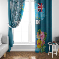 Personalised Tuvalu Independence Day Window Curtain Tuvaluan Tribal Flag Style LT03 - Polynesian Pride