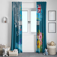 Personalised Tuvalu Independence Day Window Curtain Tuvaluan Tribal Flag Style LT03 - Polynesian Pride