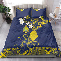 Niue Independence Day Bedding Set Hiapo Pattern Fiti Pua and Uga