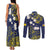 Niue Independence Day Couples Matching Tank Maxi Dress and Long Sleeve Button Shirt Hiapo Pattern Fiti Pua and Uga
