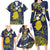 Niue Independence Day Family Matching Long Sleeve Bodycon Dress and Hawaiian Shirt Hiapo Pattern Fiti Pua and Uga