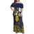 Niue Independence Day Family Matching Off Shoulder Maxi Dress and Hawaiian Shirt Hiapo Pattern Fiti Pua and Uga