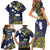 Niue Independence Day Family Matching Short Sleeve Bodycon Dress and Hawaiian Shirt Hiapo Pattern Fiti Pua and Uga