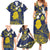 Niue Independence Day Family Matching Summer Maxi Dress and Hawaiian Shirt Hiapo Pattern Fiti Pua and Uga