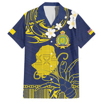 Niue Independence Day Hawaiian Shirt Hiapo Pattern Fiti Pua and Uga LT03 Yellow - Polynesian Pride